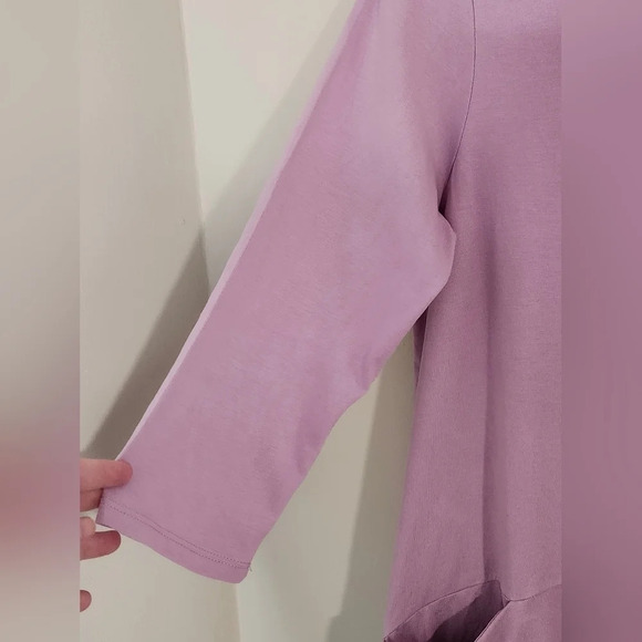 Pure Jill Women's Curved-Seam Tunic Size Medium Purple Athleisure Pastel Soft - Picture 7 of 10